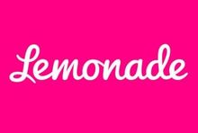 White “Lemonade” text on a bright pink background.