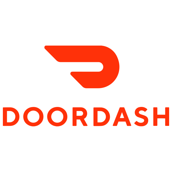 DoorDash logo: Orange stylized 
