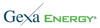 Gexa Energy logo with dark blue