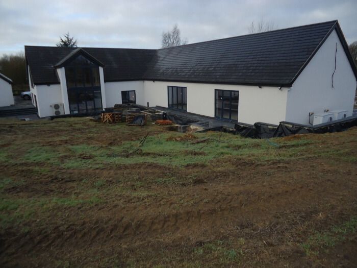 after - rendered house - garden view