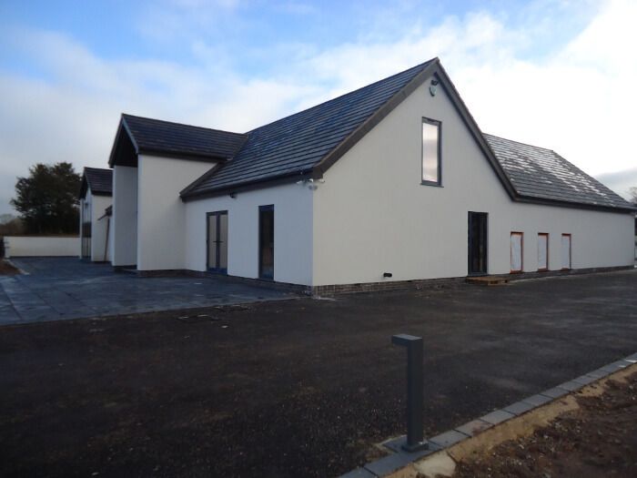 after - rendered house - back side view