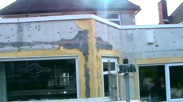 before - close up on the outer walls