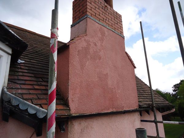 before - pink chimeny