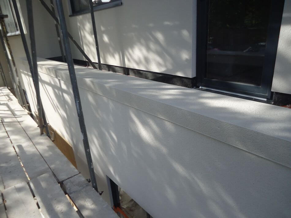 closeup of rendered wall