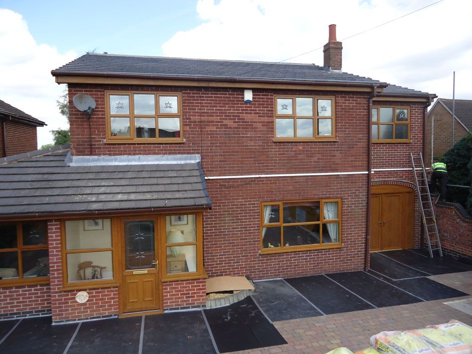 before - house with red brick walls