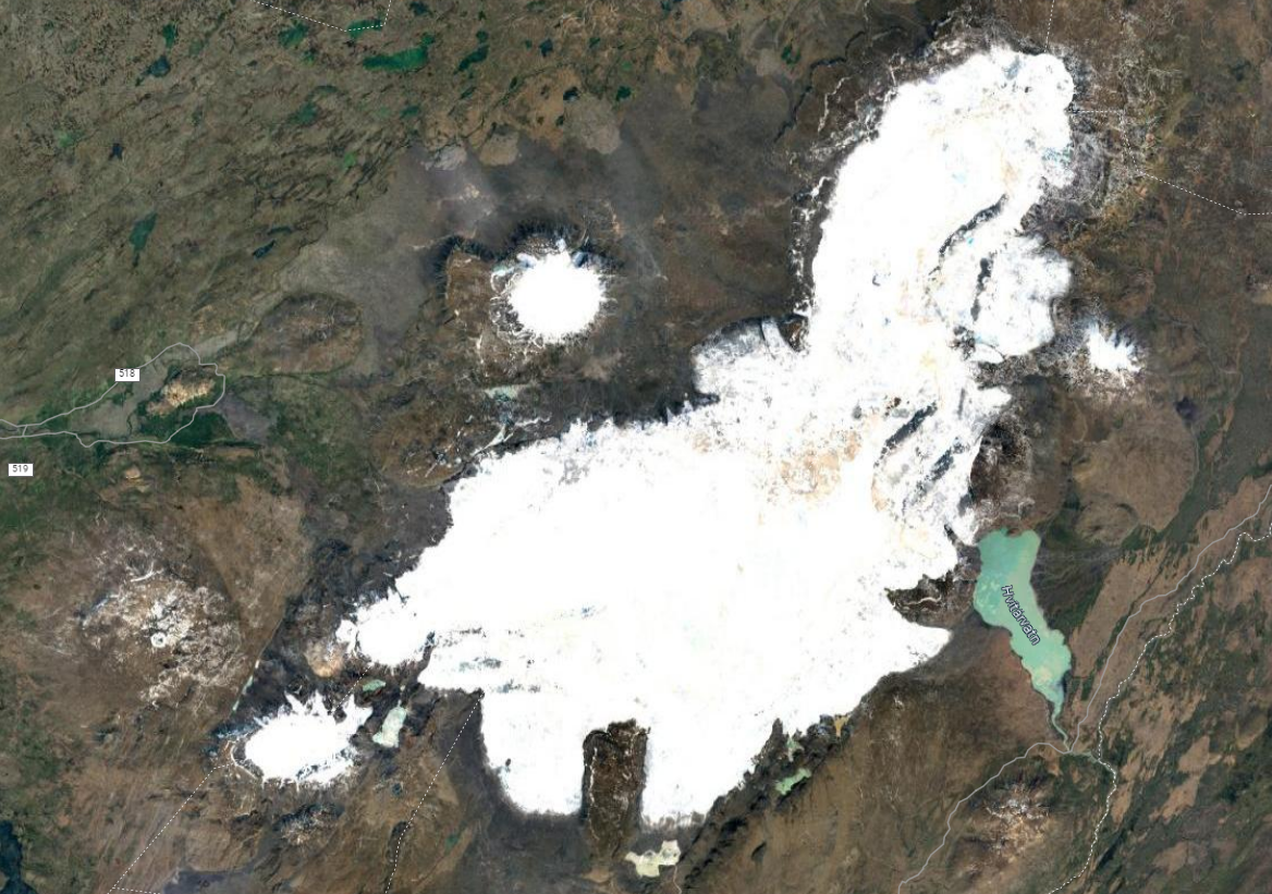 google+maps+langjokull+glacier+iceland