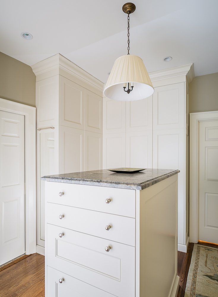 White cabinets