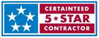 A logo for a certainteed 5 star contractor