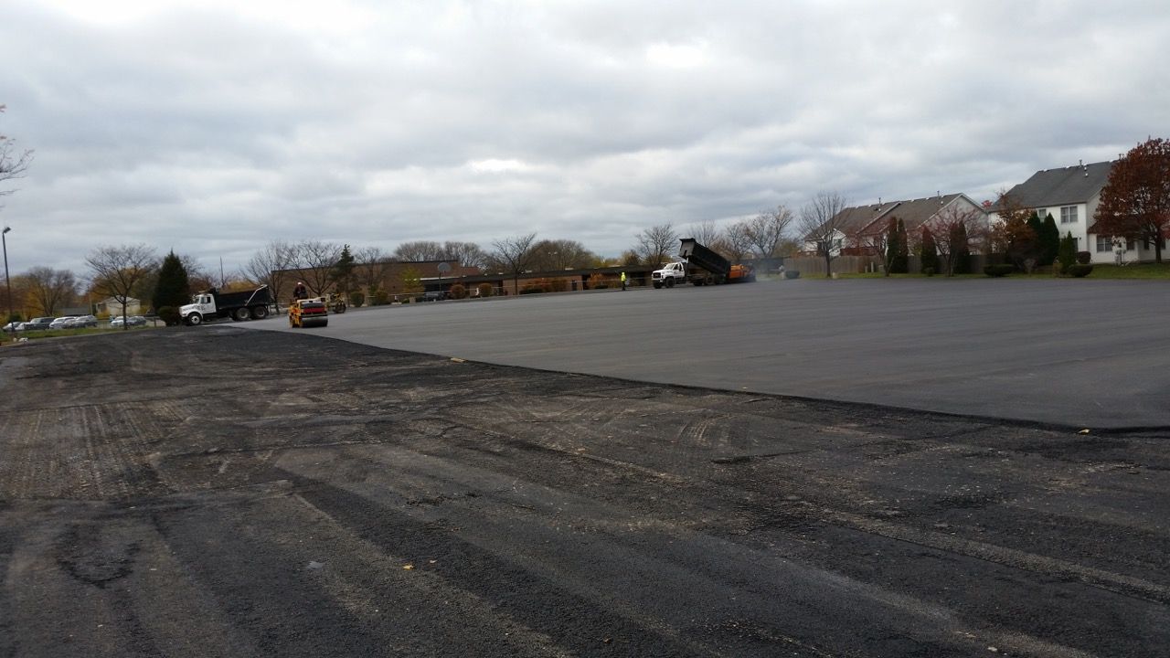 Pavement Halfway Done | Elgin, IL | RG Asphalt & Concrete LLC