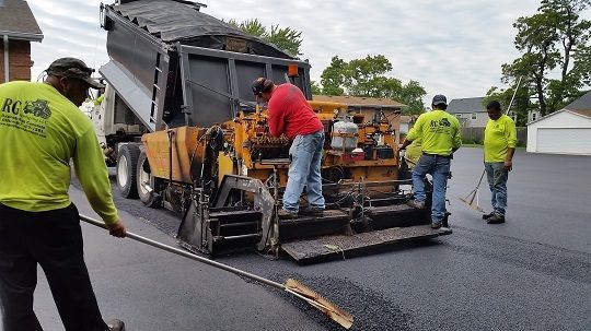 Asphalt Paver In Operation | Elgin, IL | RG Asphalt & Concrete LLC