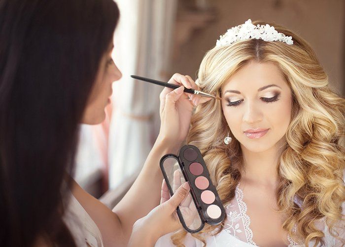 Facials — Beautiful Bride with Makeup and Curly Hairstyle in Scottsdale, AZ