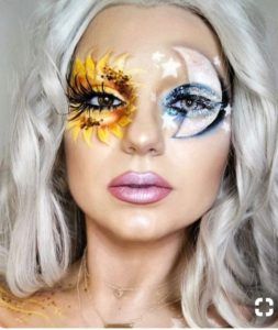 Beautiful Woman with Sun and Moon Makeup — Scottsdale, AZ — XanderLyn Salon