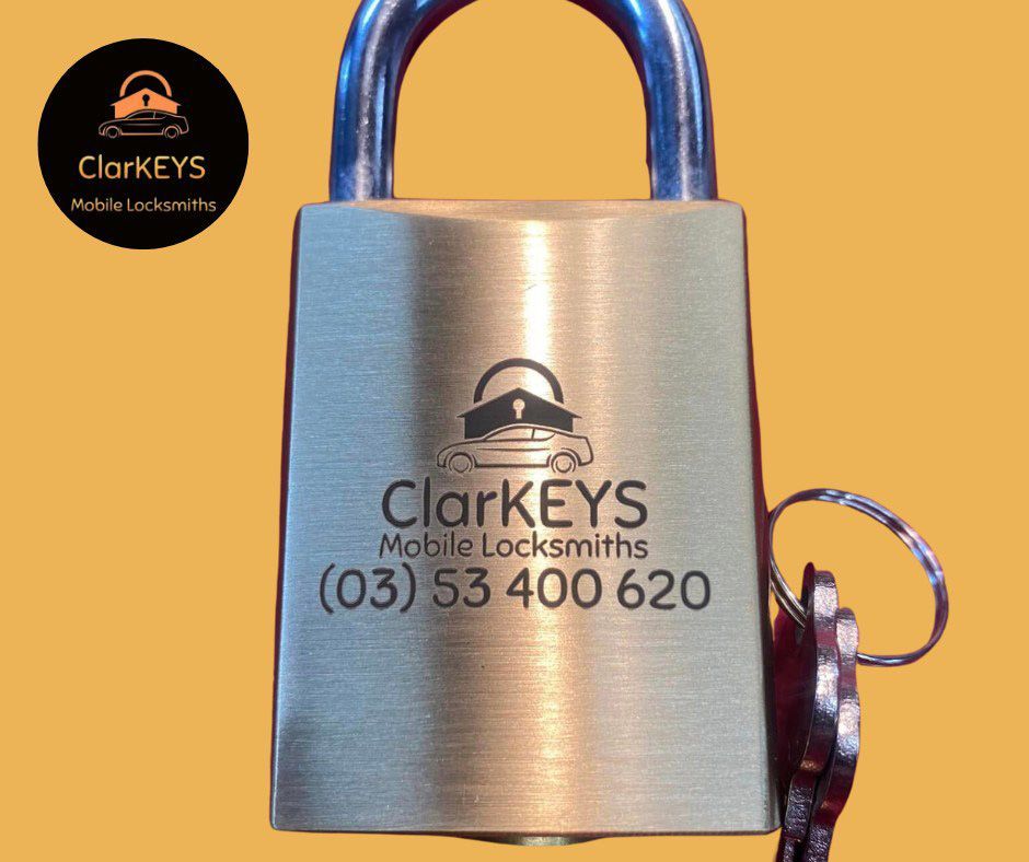 A Stainless Steel Padlock From Clarkeys Mobile Locksmiths — ClarKEYS Mobile Locksmiths In Winter Valley, VIC