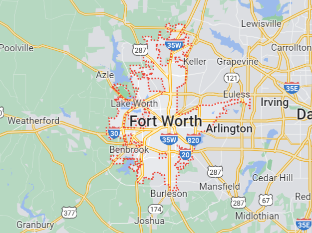 Map of Fort Worth