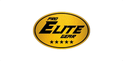 Een pro elite gear-logo op een witte achtergrond