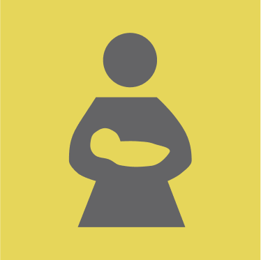 woman holding child icon