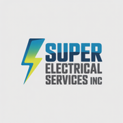 Logo for Super Electrical Services Inc. featuring a stylized lightning bolt in blue and yellow.
