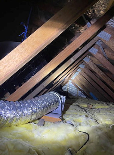 Interior View of an Attic. Aluminum Ductwork — NatureWise Pest Control In Port Macquarie, NSW