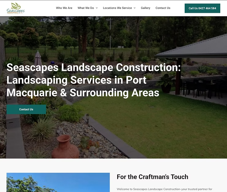 Seascapes Landscape Construction Website — NatureWise Pest Control In Port Macquarie, NSW