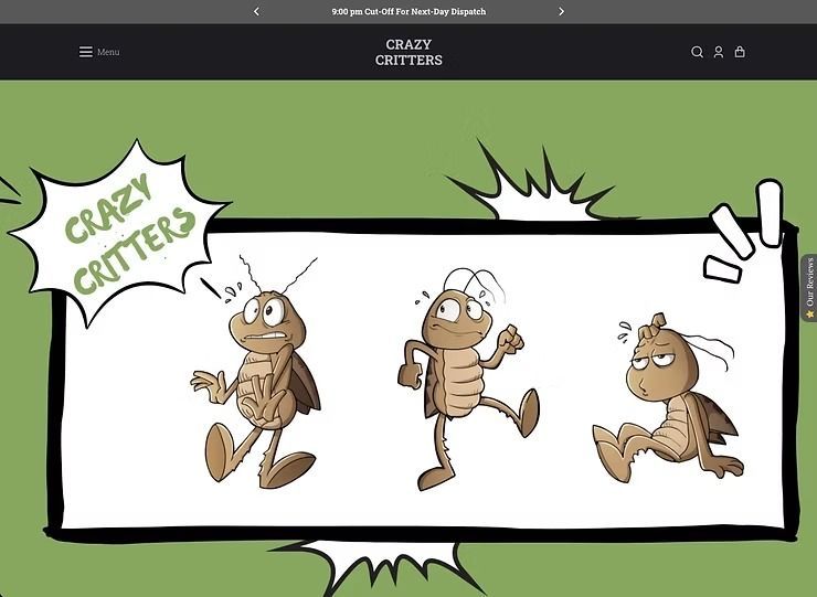 Screenshot of Crazy Critters Home Page — NatureWise Pest Control In Port Macquarie, NSW