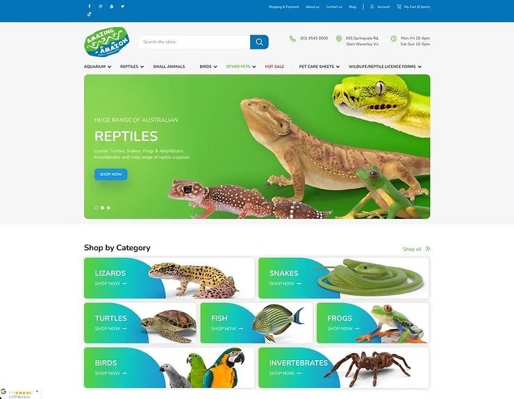 Screenshot of Amazing Amazon Home Page — NatureWise Pest Control In Port Macquarie, NSW