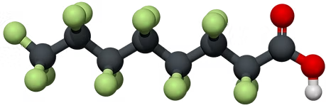 Molecular Model of a Fluorinated Carboxylic Acid — NatureWise Pest Control In Port Macquarie, NSW