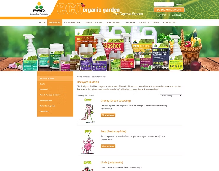 Backyard Buddies Home Page Screenshot — NatureWise Pest Control In Port Macquarie, NSW