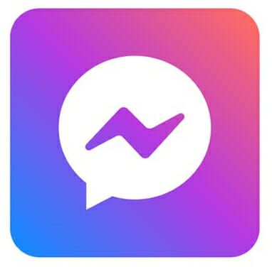 A messenger app icon with a speech bubble and a lightning bolt.