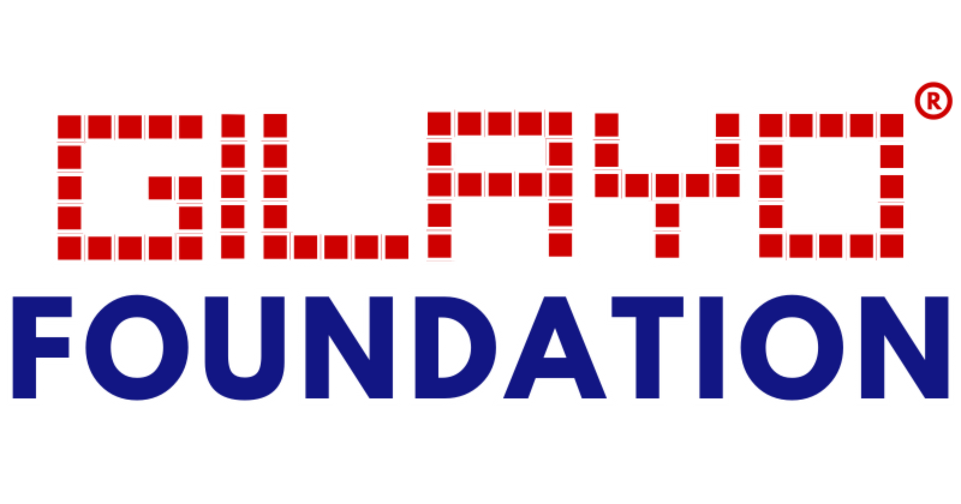 A blue and red logo for the gilayo foundation