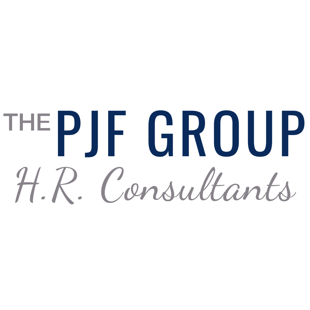 The logo for the pjf group h.r. consultants.