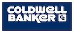 The coldwell banker logo is blue and white on a blue background.