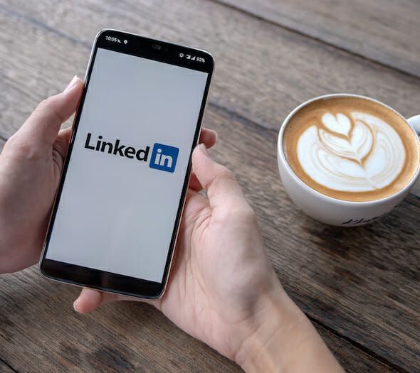 linkedin on phone