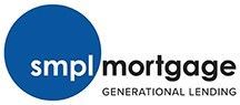 A blue circle with the words `` smpl mortgage generational lending '' on it.