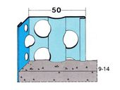 Profil oder Sockelprofil für Innenputzen in verzinktem Blech