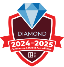 The NAR Diamond Commercial Accreditation Shield awarded to Mainstreet REALTORS®