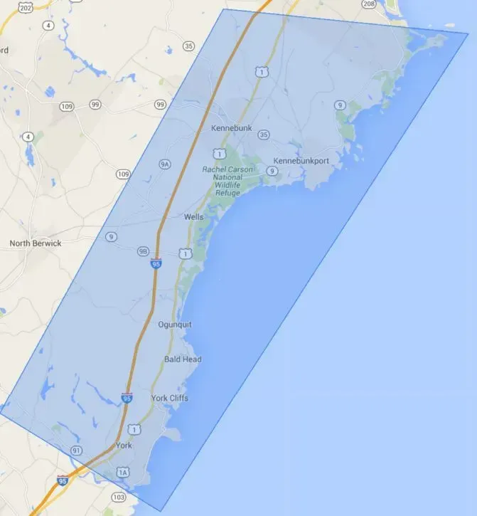 A map showing a portion of the state of new jersey