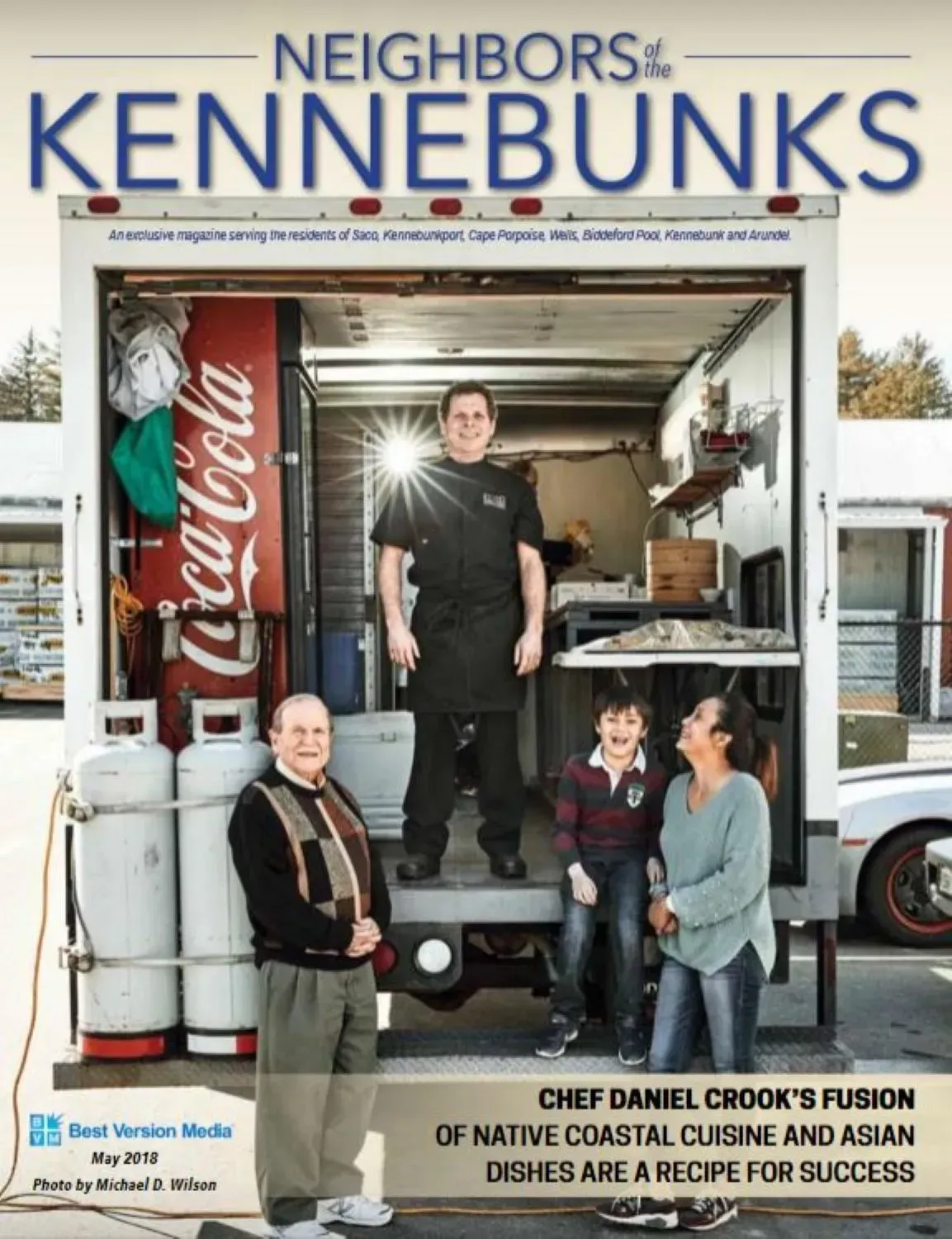 The cover of a magazine called neighbors of kennebunks
