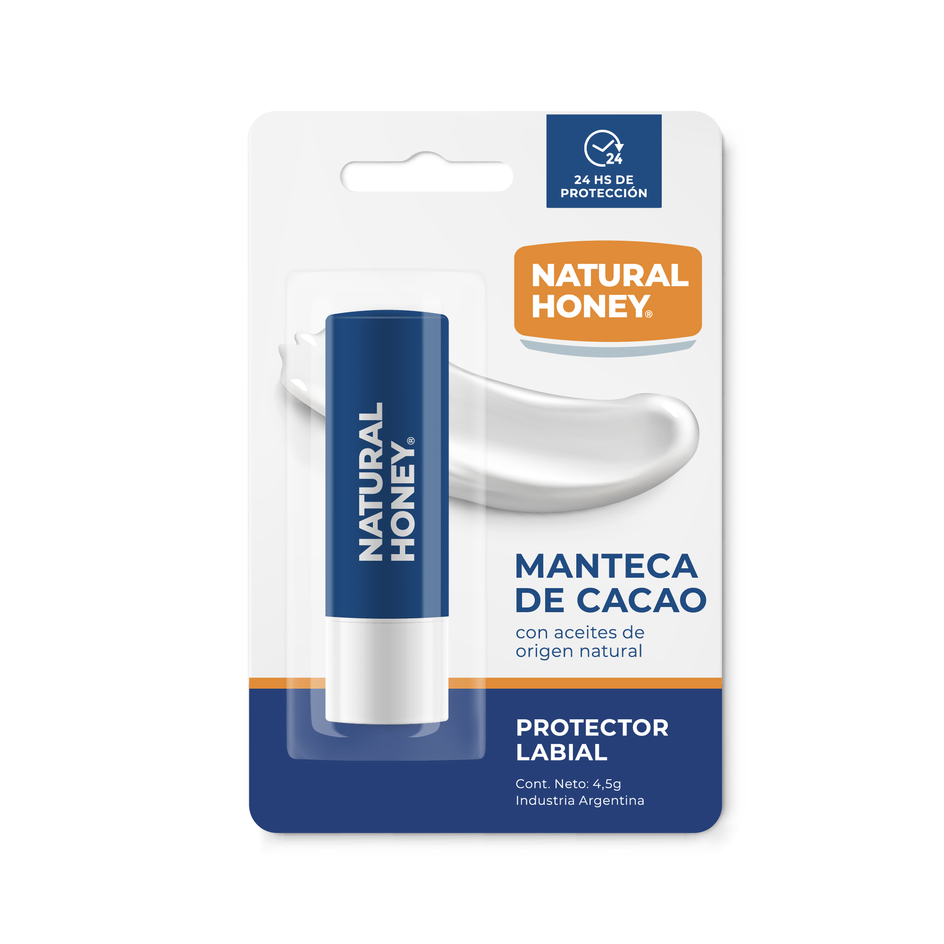 Natural honey manteca de cacao protector labial