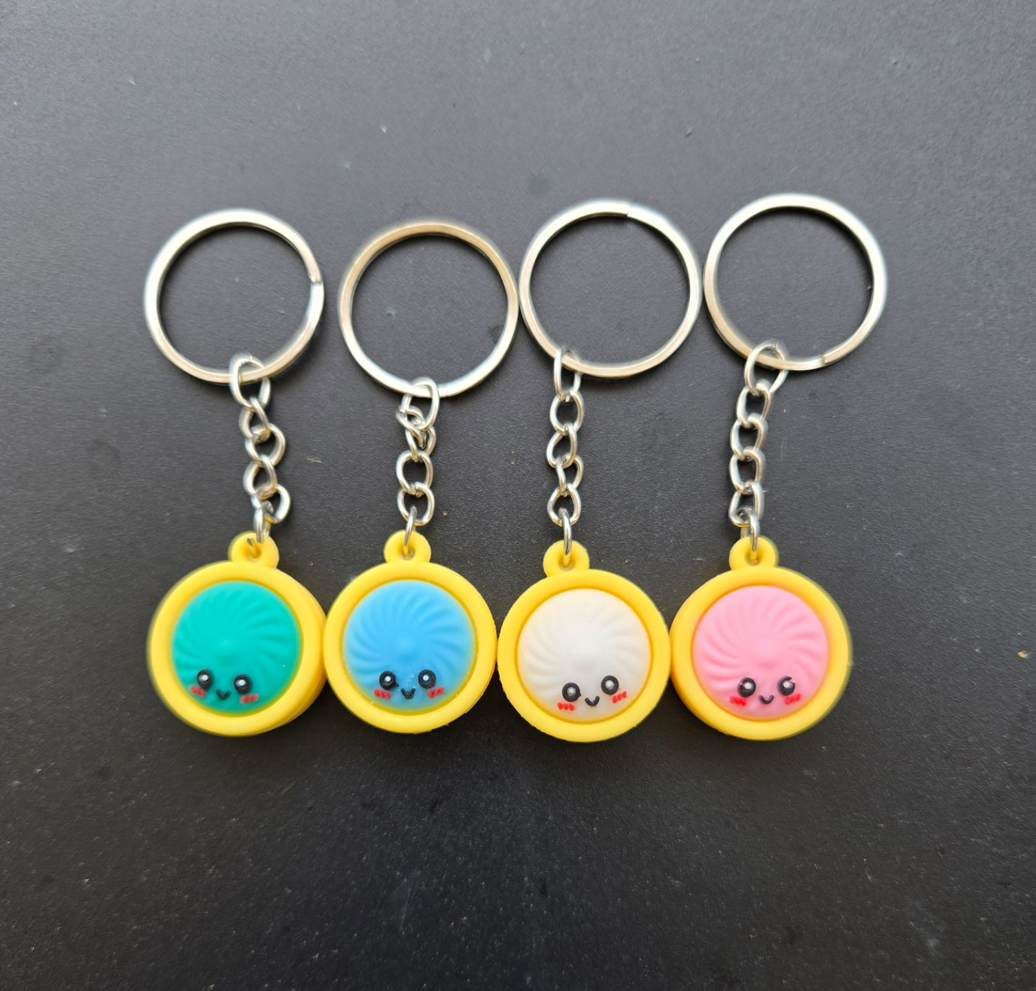 Dumpling-Shaped Stress-Relief Keychains