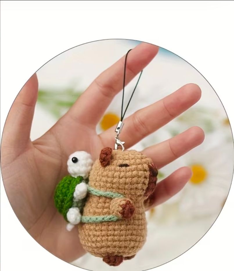 Capybara Handcraft Crochet Knitting Material Pack, Not a Toy