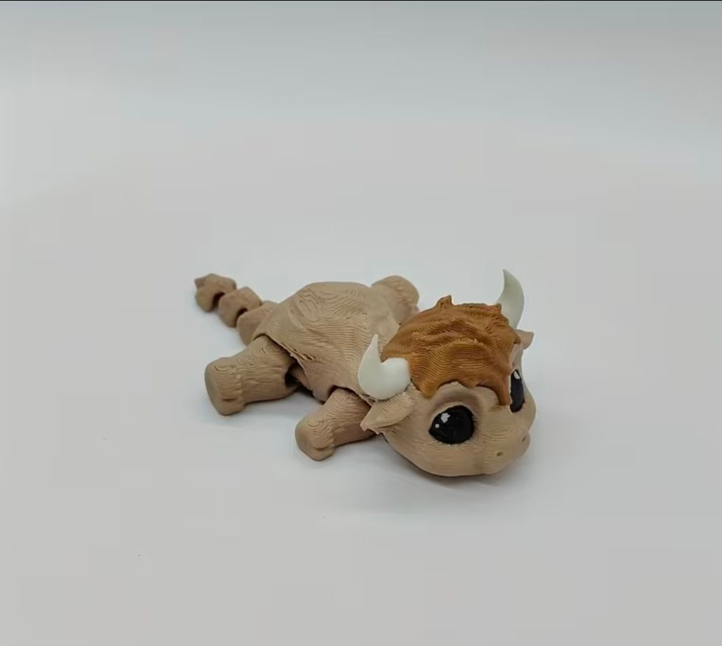 3D Printed Highland Cow Sculpture