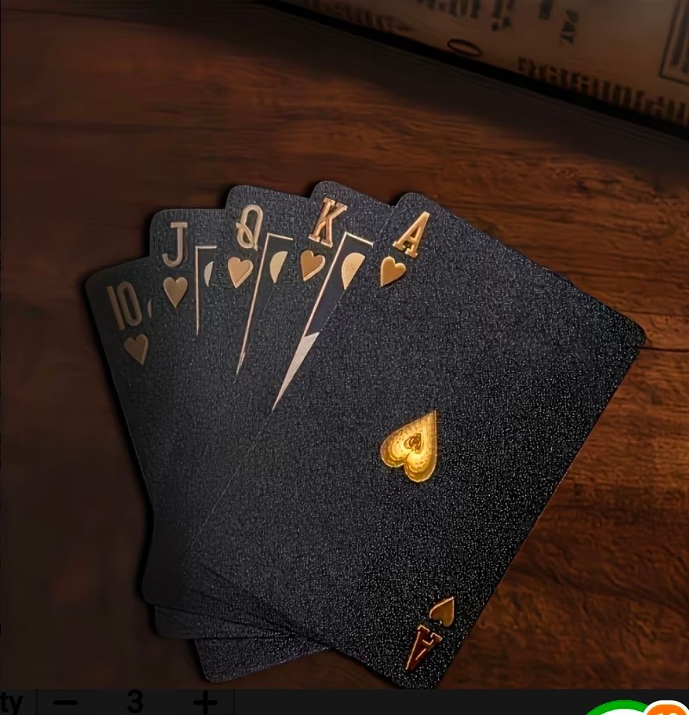 Waterproof Black Playing Cards