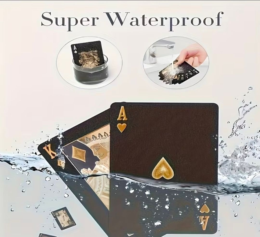 Waterproof Black Playing Cards
