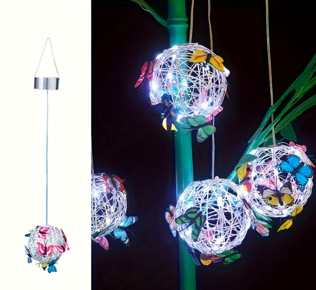 Outdoor Solar Butterfly Lantern