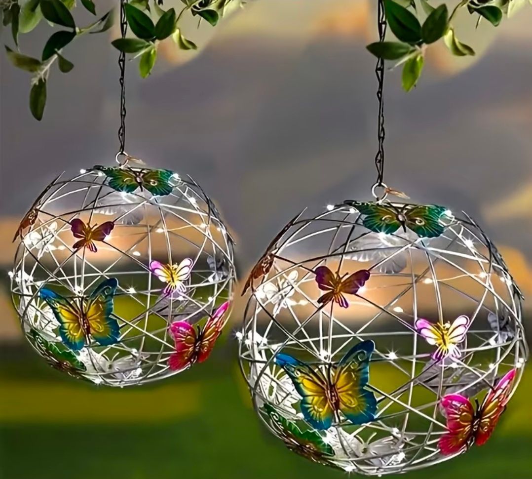 Outdoor Solar Butterfly Lantern