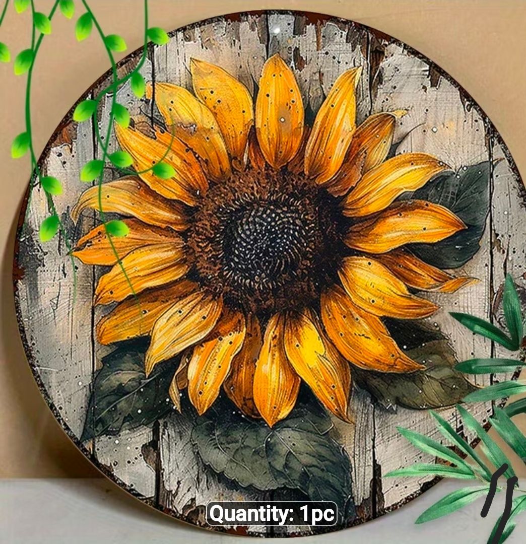 1 Vintage Sunflower Wall Decoration