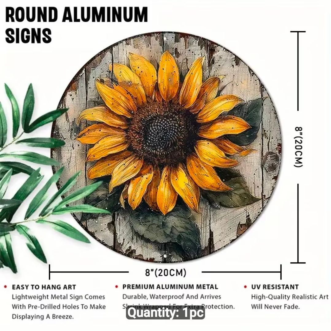 1 Vintage Sunflower Wall Decoration