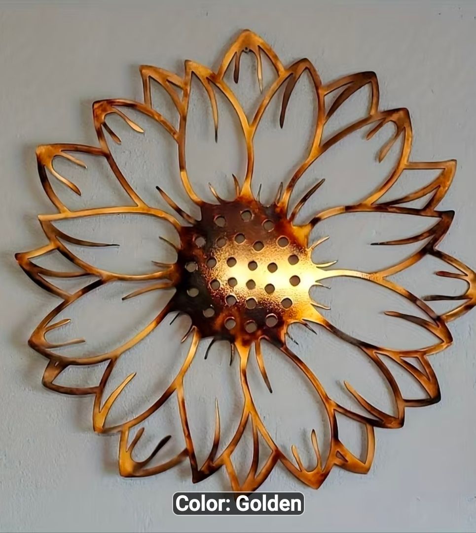 Vintage Metal Sunflower Wall Art Decor