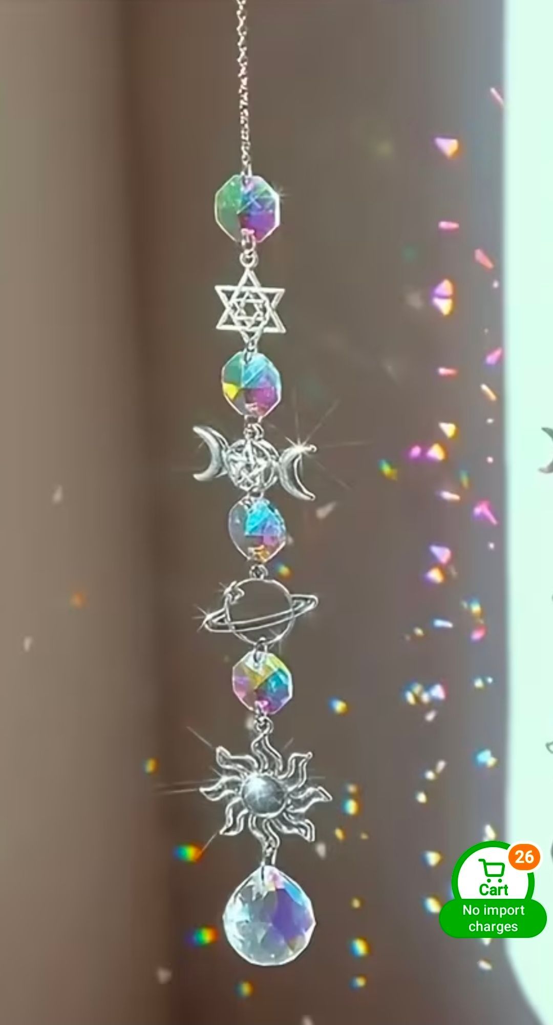 Moon and Wind Chime with Prism