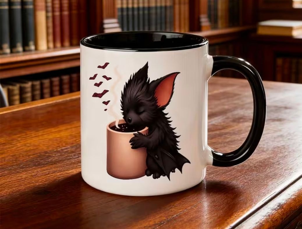 Cute Bat-Shaped Coffee Mug
